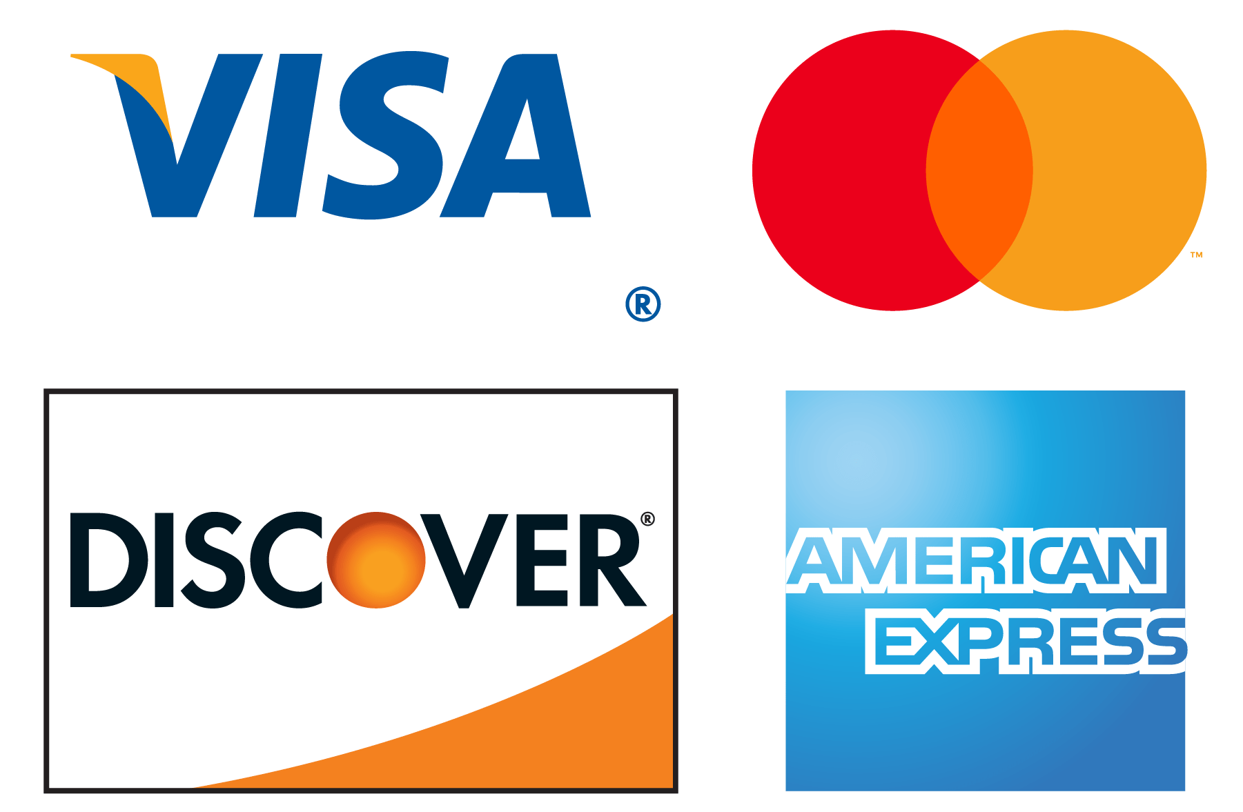 Accepted Credit Cards
